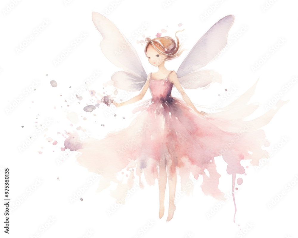 Sticker PNG Fairy fashion dancing dress.