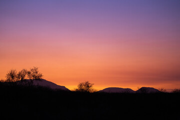sunset in the mountains