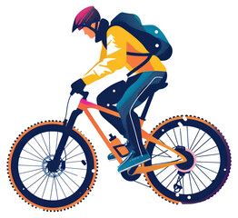 PNG  Cyclist jumping mountain bike