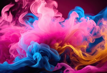 Obraz premium captivating smoke patterns flowing gracefully over brightly colored backgrounds creating stunning visual experience, abstract, art, artistic, beauty, charm
