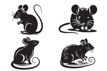 mouse vector art silhouette