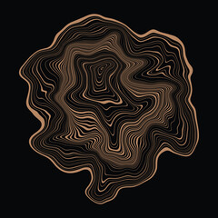 Log cut, tree rings pattern, vector design