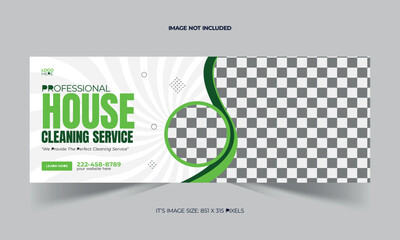 Professional Home Cleaning Service Facebook Cover Template