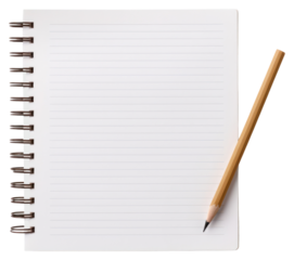 PNG A notepad pencil paper diary.