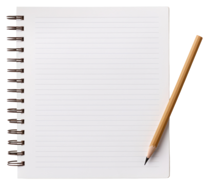 PNG A notepad pencil paper diary.