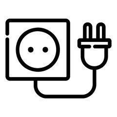 Fototapeta premium plug Line Icon