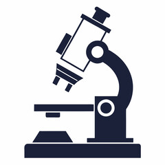 Minimalist Microscope Clipart for Scientific Presentations