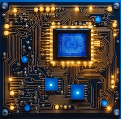 electronic circuit board with processor