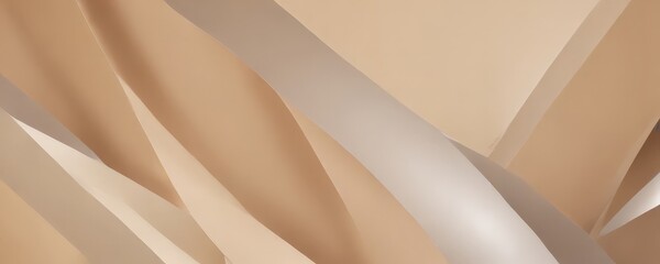 a close-up view of abstract geometric shapes, predominantly in shades of beige and cream, creating a visually striking and minimalist composition.