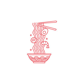 Food Noodle ramen logo