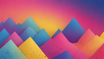a vibrant abstract landscape with a gradient of colors, including blue, pink, yellow, and purple, creating a visually striking and dynamic scene.
