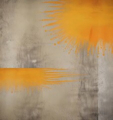 Abstract Artwork: A vibrant splash of orange against a neutral background.
