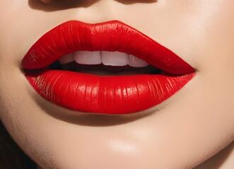 close up of lips with lipstick