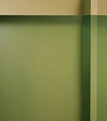 Fototapeta premium a minimalist abstract composition with a green wall and a vertical line on the right side.