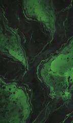Naklejka premium a striking abstract pattern with swirling lines and splashes of green and black, creating a sense of movement and dynamism.