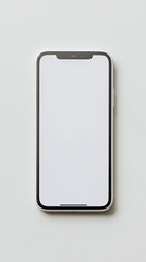 A sleek smartphone mockup with blank screen, perfect for showcasing app designs or digital content. Its minimalist design enhances focus on display