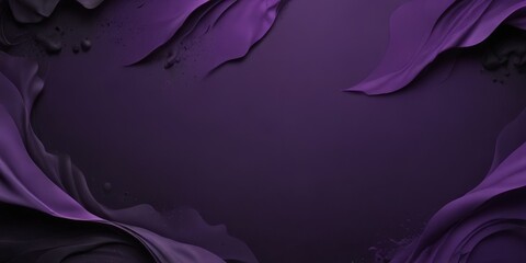Obraz premium Abstract purple background with wavy lines and splashes of color.