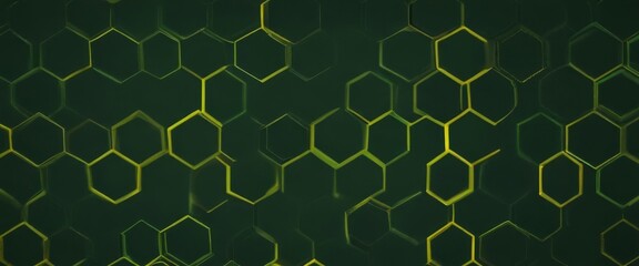 a repeating pattern of hexagonal shapes in various shades of green and yellow, creating a visually striking and abstract design.