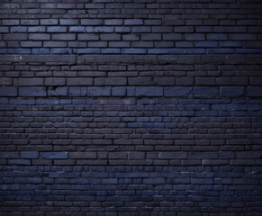 Obraz premium A dark blue brick wall with a horizontal line running across it.