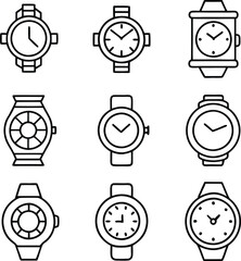 Elegant Watches Line Art Series