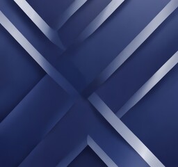 Obraz premium a dark blue abstract background with white diagonal lines intersecting at various angles, creating a sense of depth and dimension.