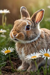 Fototapeta premium rabbit in the grass