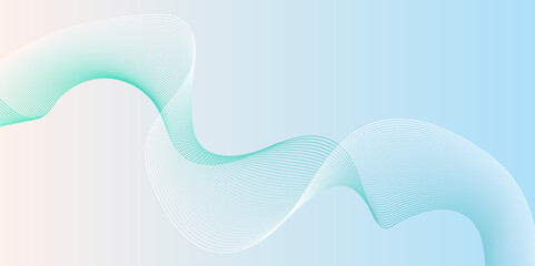 Blue paper Technology, data science, geometric border pattern. Isolated on white background. White abstract background with flowing particles. Flow wave with line landscape. Digital data structure .