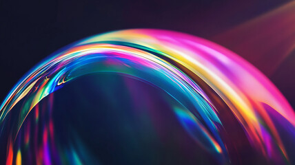 Abstract rainbow black background design, 3d rendering