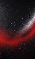 a dark background with a red and white gradient effect, creating a sense of depth and movement.