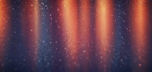 a vibrant abstract background with a gradient of orange and blue hues, creating a sense of depth and movement. The background is adorned with small white dots, adding a touch