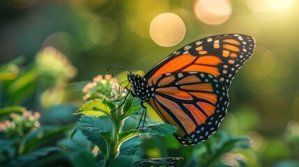 Butterflies border with flowers butterfly outdoors nature.