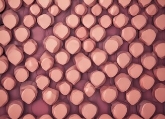 Fototapeta premium a close-up view of a pattern of pink and purple spheres, arranged in a grid-like formation.