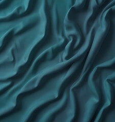 Obraz premium a close-up view of a fabric with a deep blue color, appearing to be made of silk or satin. The fabric has a smooth, flowing texture and is crumpled, giving it a sense of