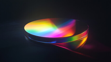 Abstract rainbow black background design, 3d rendering