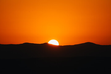 sunset over the mountains