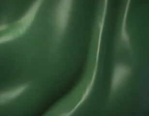 A close-up view of a green fabric surface, with a subtle texture and a slight curve, creating a sense of movement and depth.