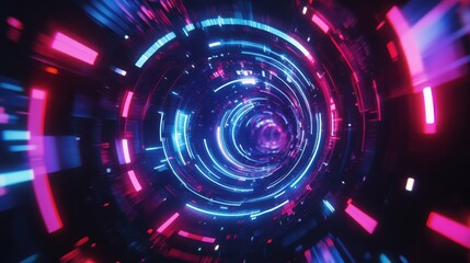Obraz premium Neon Explosion, a vibrant display of bright neon colors radiating in waves, creating an electrifying atmosphere that captivates the senses and sparks imagination.