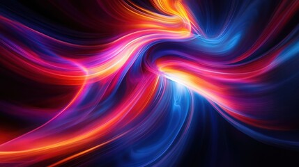 Fototapeta premium Colorful Digital Vortex, vibrant streaks of light twist and bend, creating an abstract representation of energy in a captivating, dynamic display of color and movement