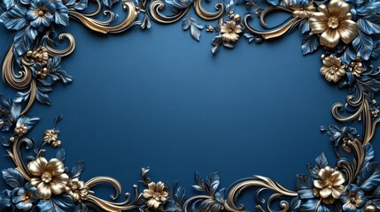 Gold Floral Frame.