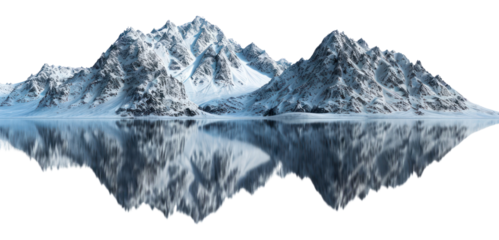PNG Serene snowy mountain reflection