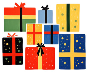 PNG New year presents celebration gift decoration.