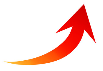 矢印　上向き　上昇　右肩上がり　素材　あしらい　パーツ　シンプル　増加　アップ　伸びる　好調　上達　成績　業績　学力　価格　物価　値上がり　売上　株式　資産　景気　営業　マーケット　貯金　支払い　費用　給料　白背景　白バック　透過