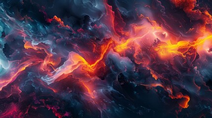 Vibrant cosmic abstract art depicting swirling colors and luminous patterns, perfect for digital backgrounds and creative projects.