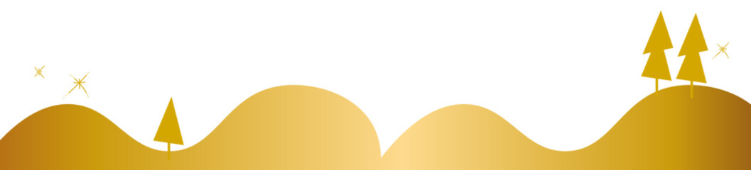 Band gold welle landschaft voll weihnachten baum hintergrund