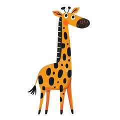 Vibrant abstract animal with playful colors and cheerful design