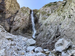 Wodospad przy Zielonym Stawie Kieżmarskim