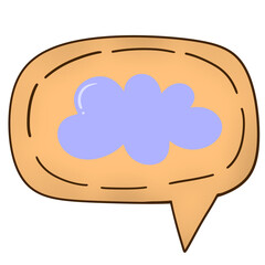 bubble with cloud