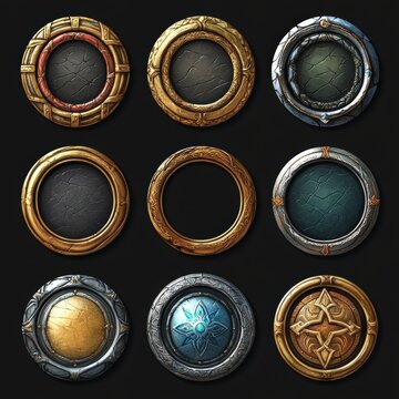 Fantasy Game UI Frames.