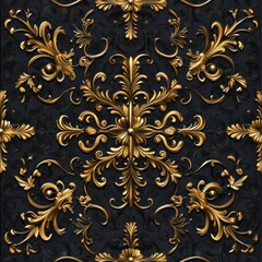 Gold Baroque Pattern.
