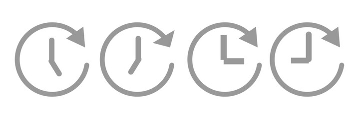 History icons set. recent event history sign and symbol. Past time icon.
